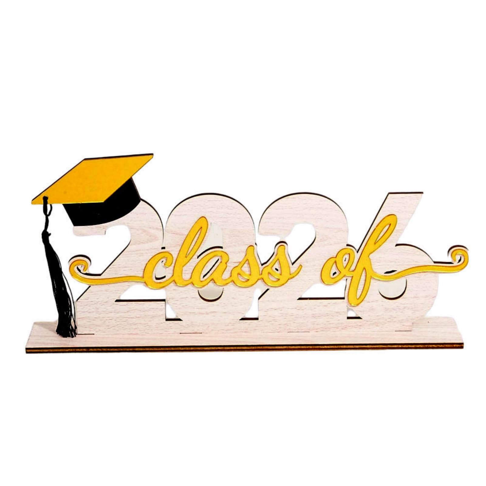 our fave 2026 Graduation Decorations Wooden Table Toppers for Class of 2026 Congrats Grad Sign Easy Assemble Centerpiece