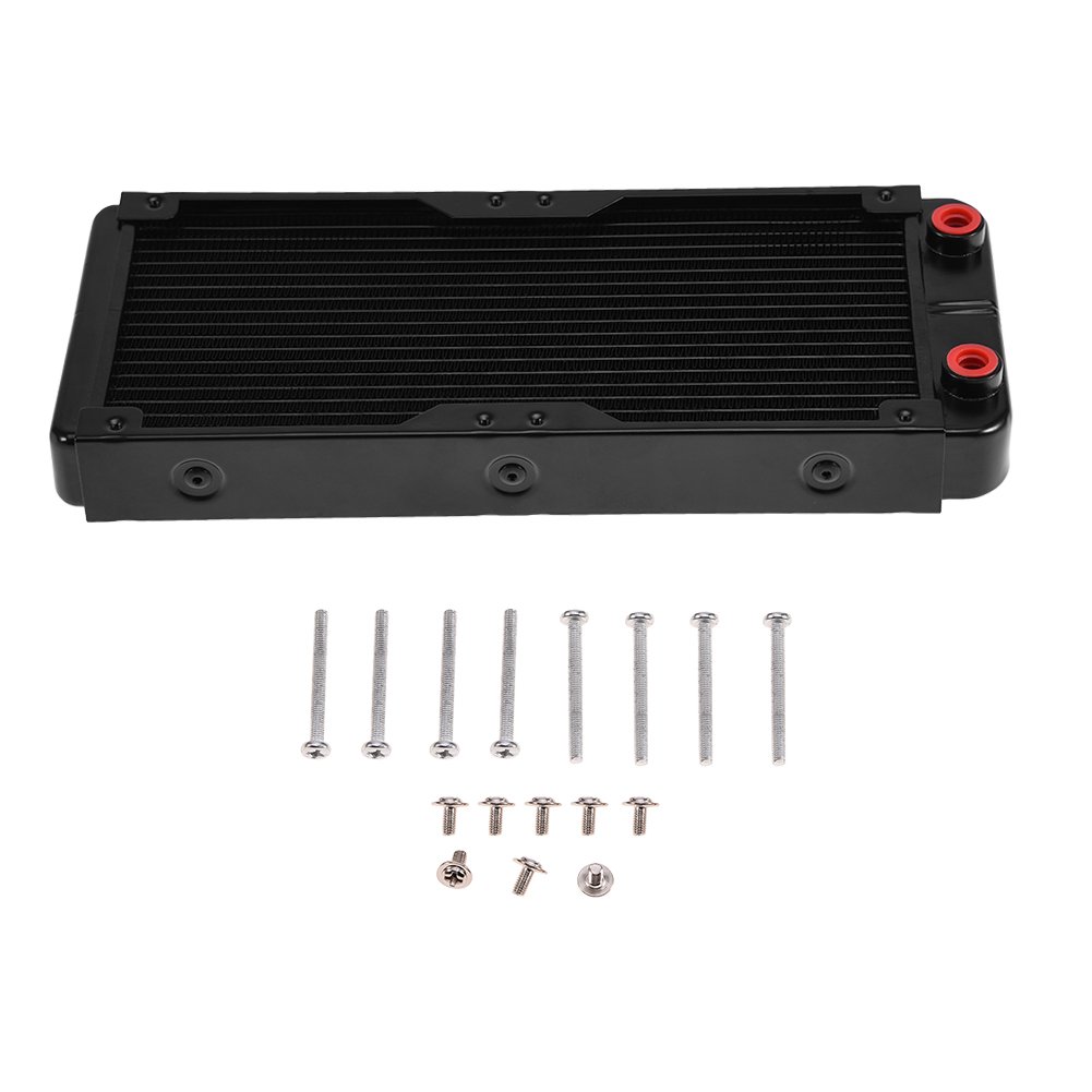 Radiatore di Raffreddamento Ad Acqua da 240 Mm, Dissipatore di Calore in Alluminio da 18 Raffreddatore di Raffreddamento Ad Acqua con Separatore D'acqua Integrato e Processo di Verniciatura a Pol