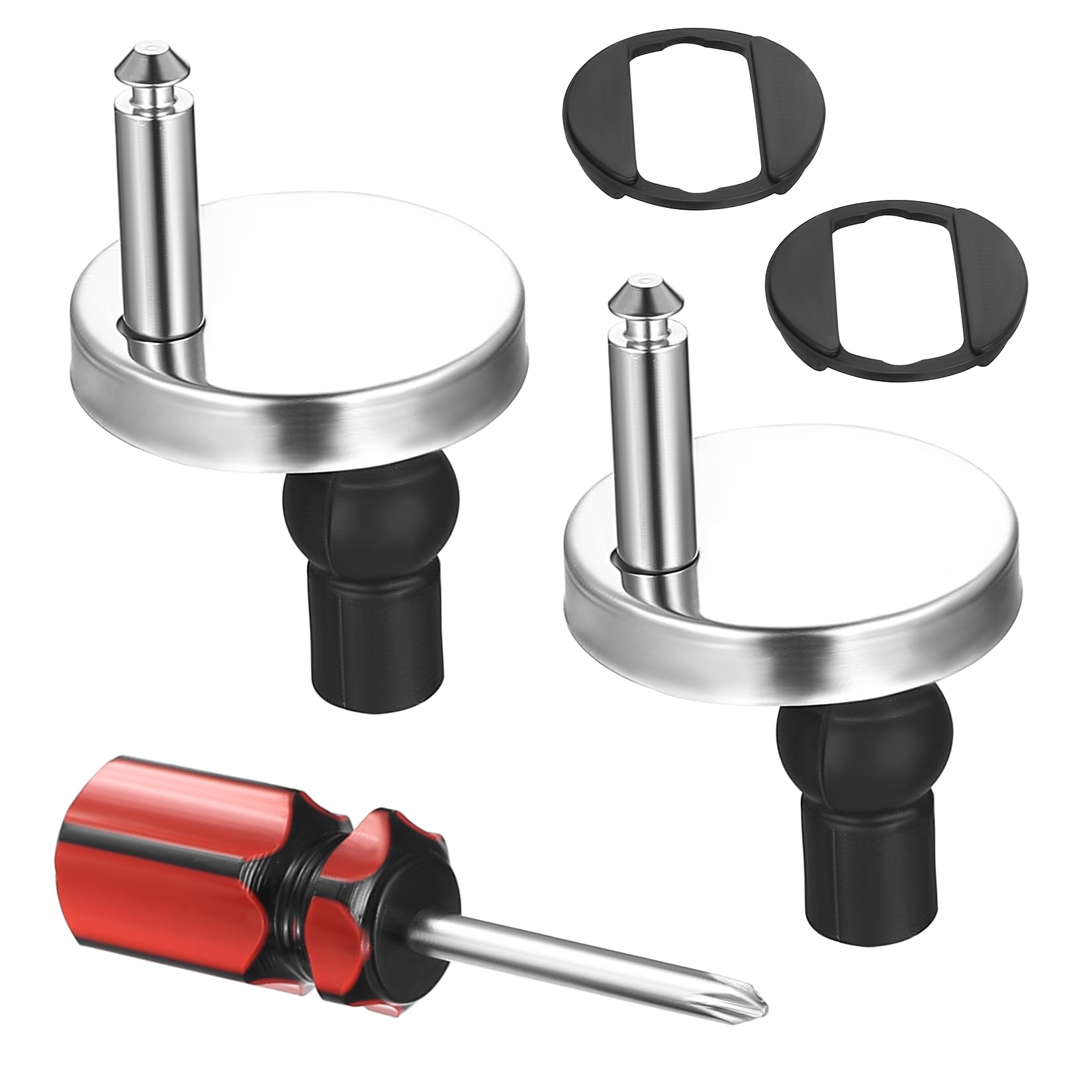 Zhujiehigh 2 Sets Universal Toilet Seat Fixings Kit, Quick Release