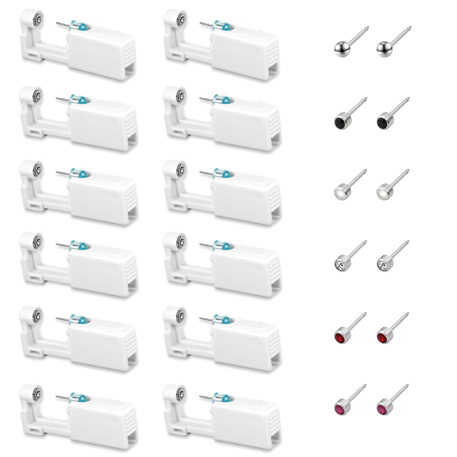 Pistola Piercing Kit Perforador Oreja con Algodón de Alcohol para Principiantes