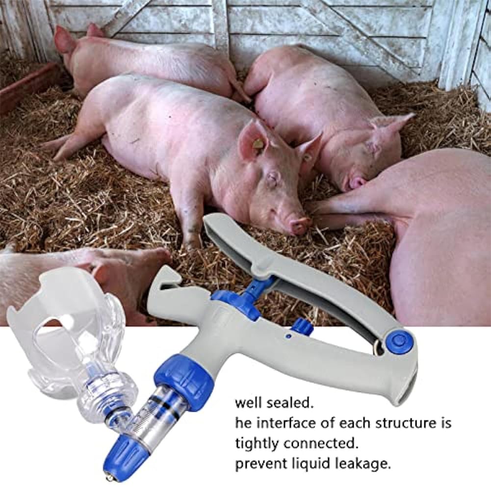 Iniettore siringa per bestiame, automatico continuo in acciaio inox, 10 ml, per una cura efficiente degli animali