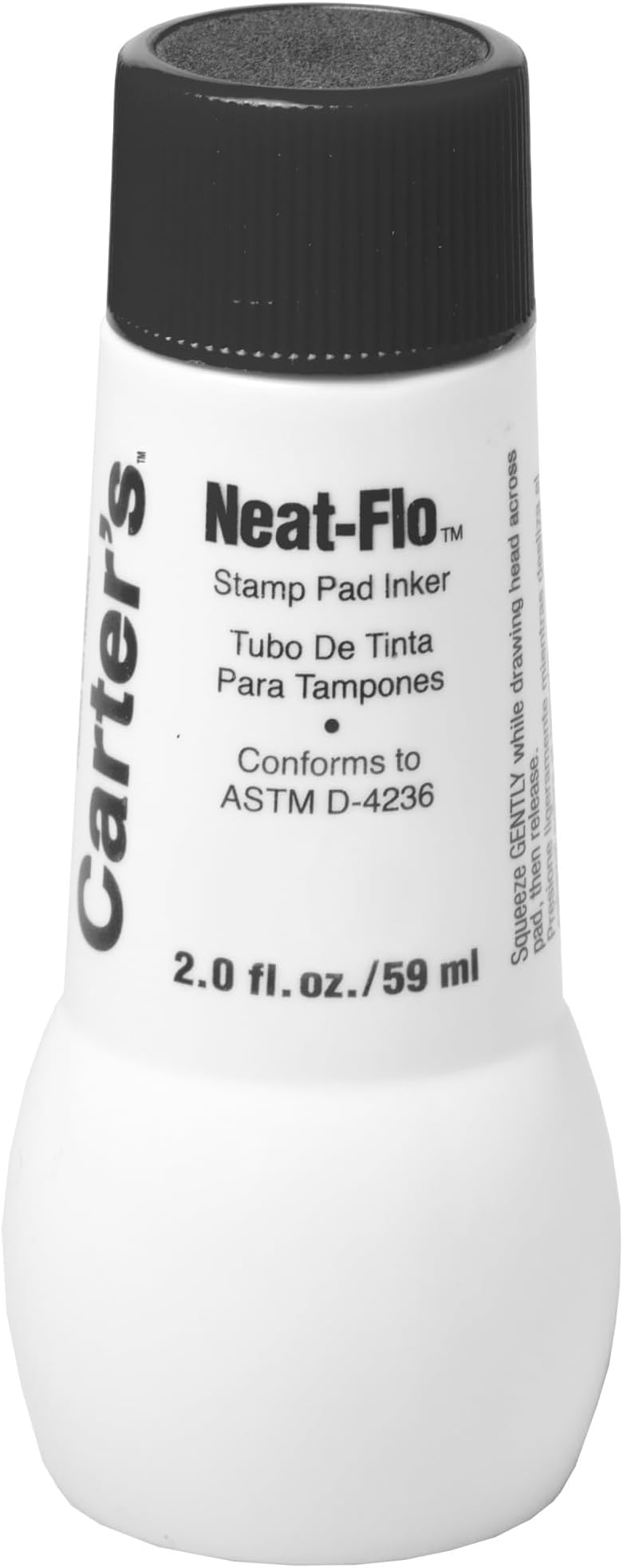 Carter's Neat-Flo Stamp Pad Ink Refill for Black Stamp Pads, 2 oz Bottle (21448)