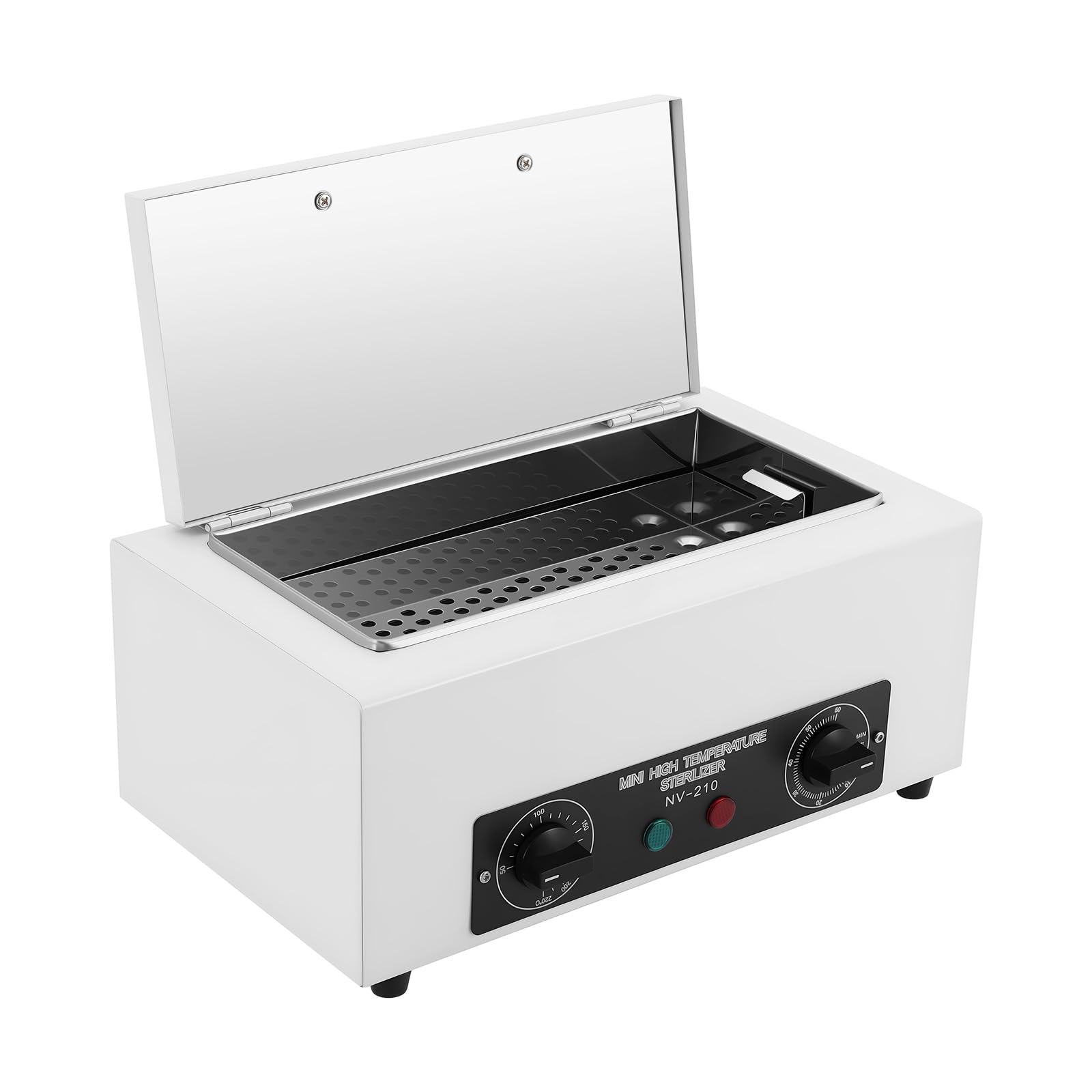 Sterilizzatore per utensili per unghie, scatola disinfettante da 300 W, con timer (0 – 60 min) e temperatura (50 – 220 °C), capacità 2 l, funzione di asciugatura e griglia, dispositivo di
