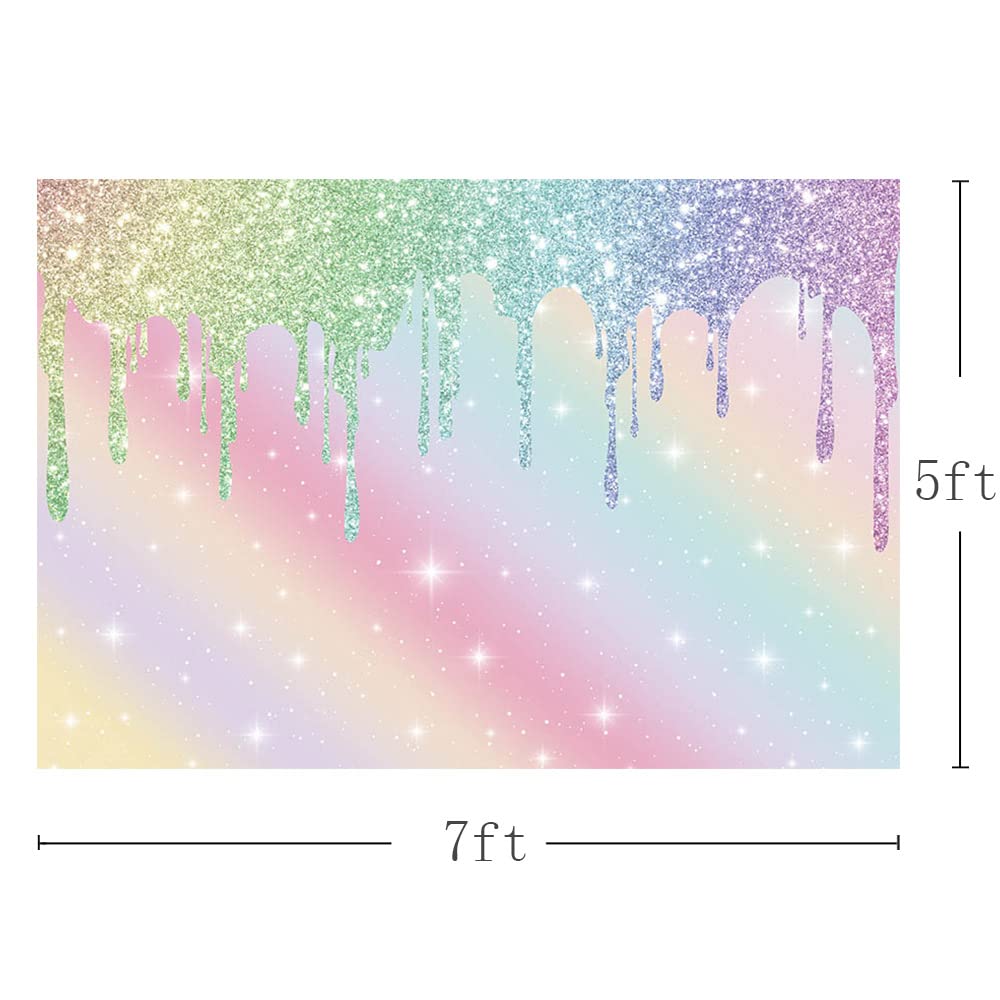 Fotohintergrund Regenbogen Glitzer – 2,1 X 1,5 M Vinyl, Für Babyfotos, Geburtstagspartys & Deko