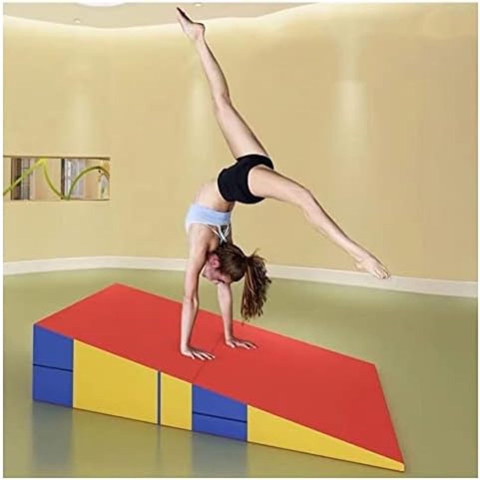 Tappetino Inclinato A Cuneo COSTWAY Per Pilates E Yoga - Pieghevole Con Maniglie - Foto 10