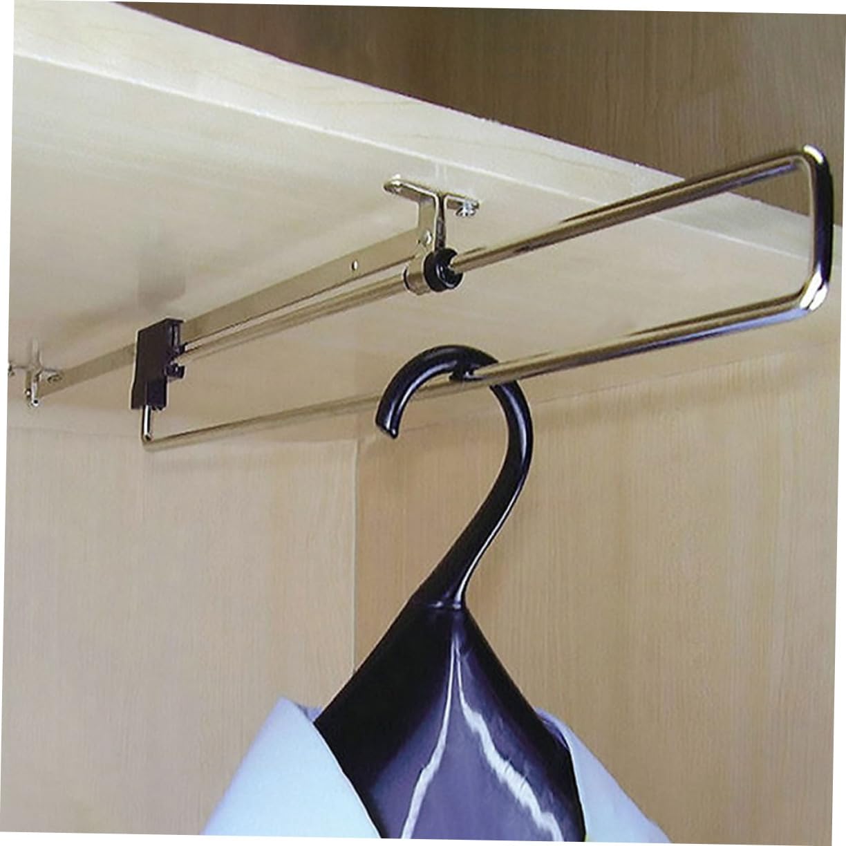 Appendiabiti Telescopico in Ferro Supporto Plastico 5 Pezzi Accessorio per Armadio e Bucato, 30cm per Ingresso e Camera da Letto