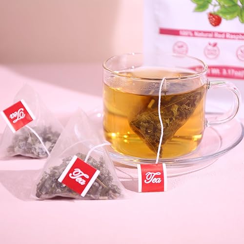 Miniatura 3 de TEARELAE - Té de hoja de frambuesa - 0.05 oz x 60 unidades - Bolsas de té de hojas de frambuesa roja 100% pura y natural - Promueve un embarazo
