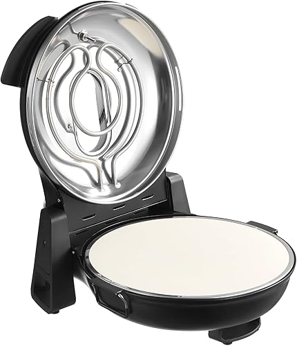 Miniatura 9 de VEVOR Horno para pizza, máquina eléctrica de pizza de 12 pulgadas, cocina eléctrica de pizzas de 1200 W con piedra de cordierita, control de