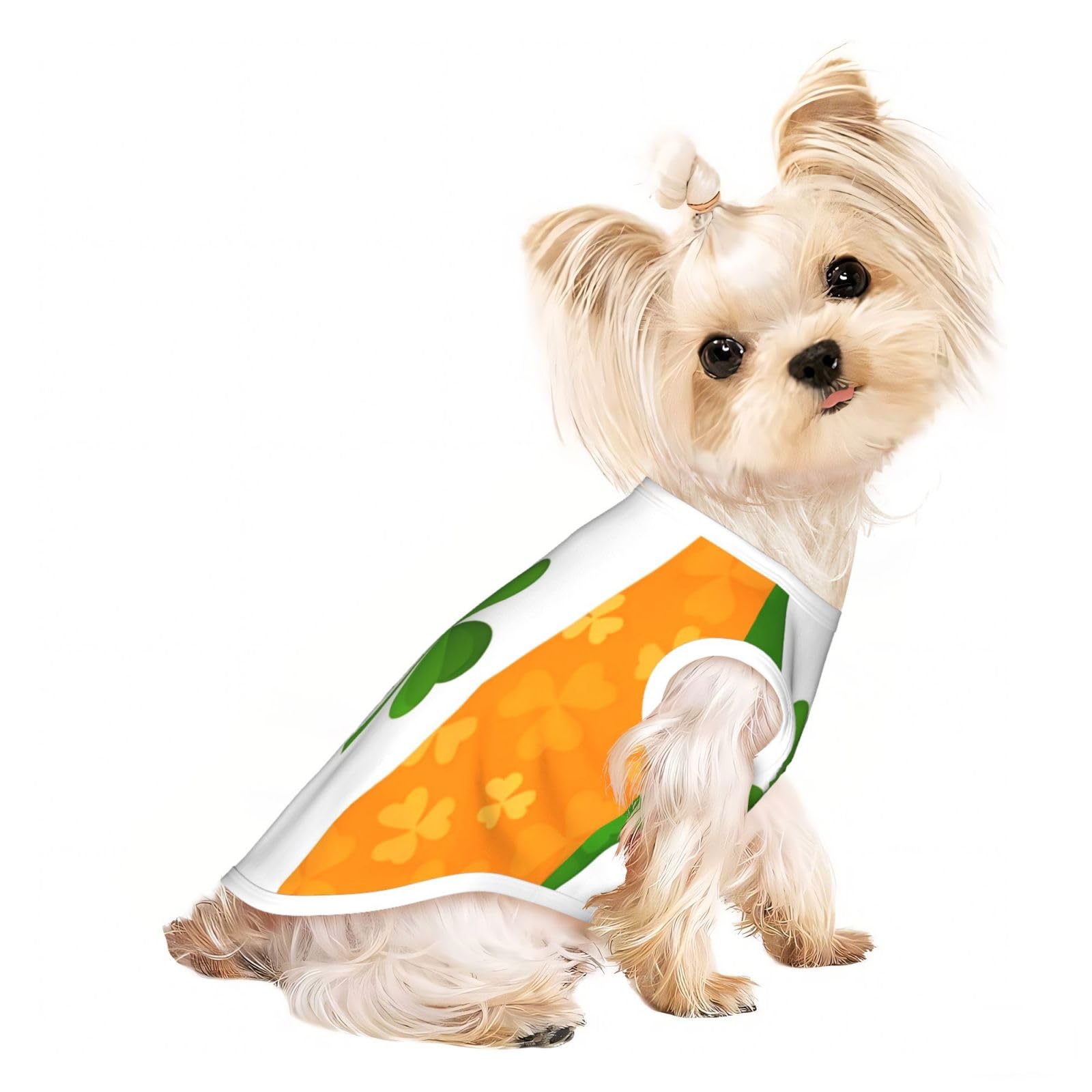 Irish Flag Cute Dog Clothes,Dog T Shirt for Small Dogs Girl Boy.Pet Pullover Jumper,Cat Clothes,Suitable for Small Pets