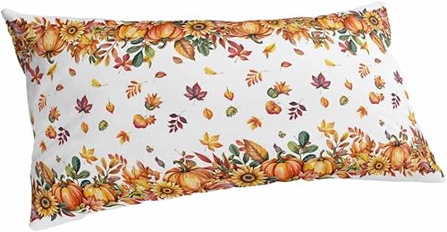 Fundas de almohada de tamaño King de Acción de Gracias, fundas de almohada suaves de lujo, decorativas de lujo, funda de cojín lumbar de cuerpo