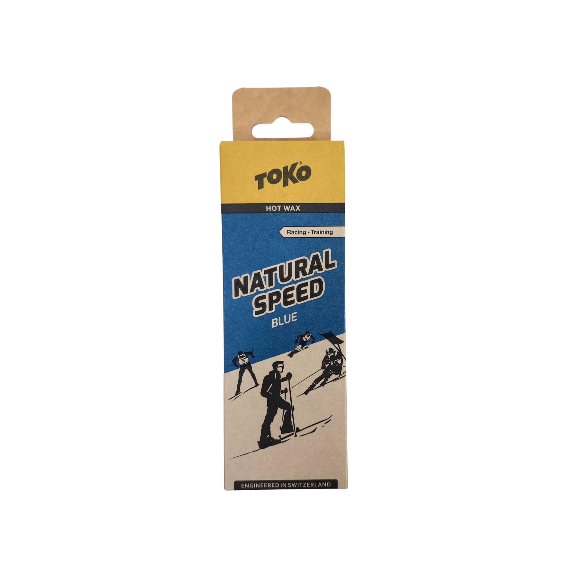 TOKO Natural Performance Wax - Cera calda per sci e snowboard - Biodegradabile senza PFC Swiss Technology - 120 grammi blu - Racing & Training
