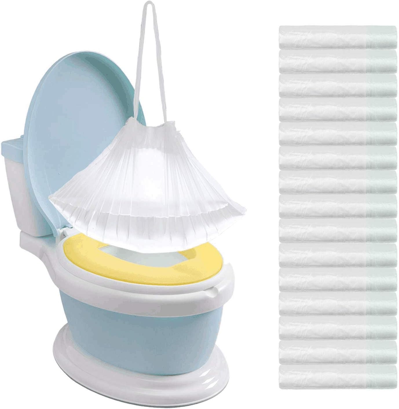 Amazon.com : 100Pack Potty Chair Liners with Drawstring,Toilet Seat ...