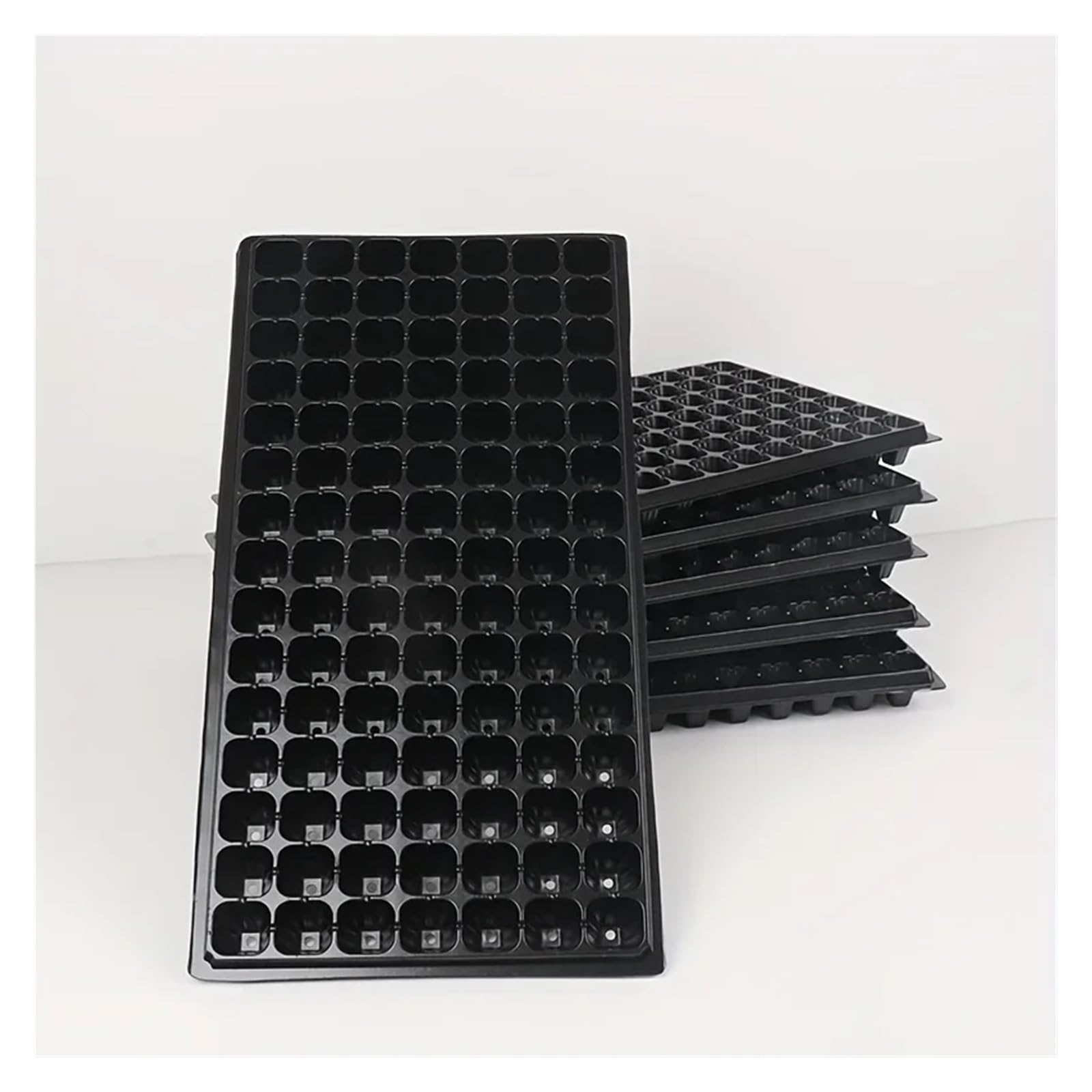 Plaque Semis Quatre Tailles différentes Plateaux de pépinière Plateaux de Croissance de Germination de Serre Cour pelouse Horticulture Plantation pépinière agricole(21 holesX 10pcs)