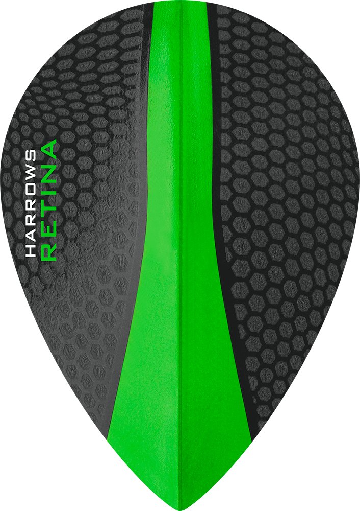 1 x Set Harrows Retina Grün Dart Flights Pear