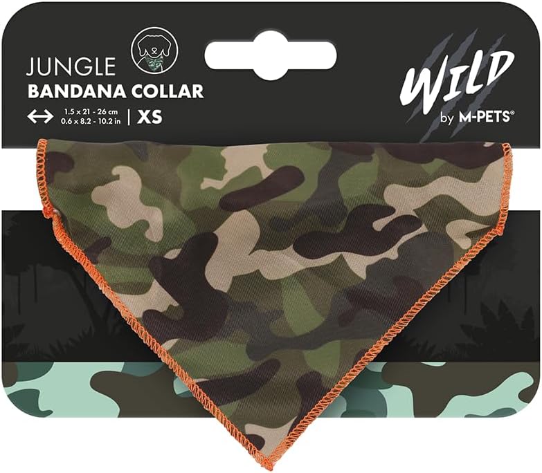 M-PETS WILD JUNGLE BANDANA COLLAR (XS)
