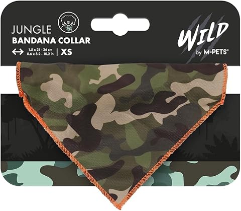 M-PETS WILD JUNGLE BANDANA COLLAR (XS)