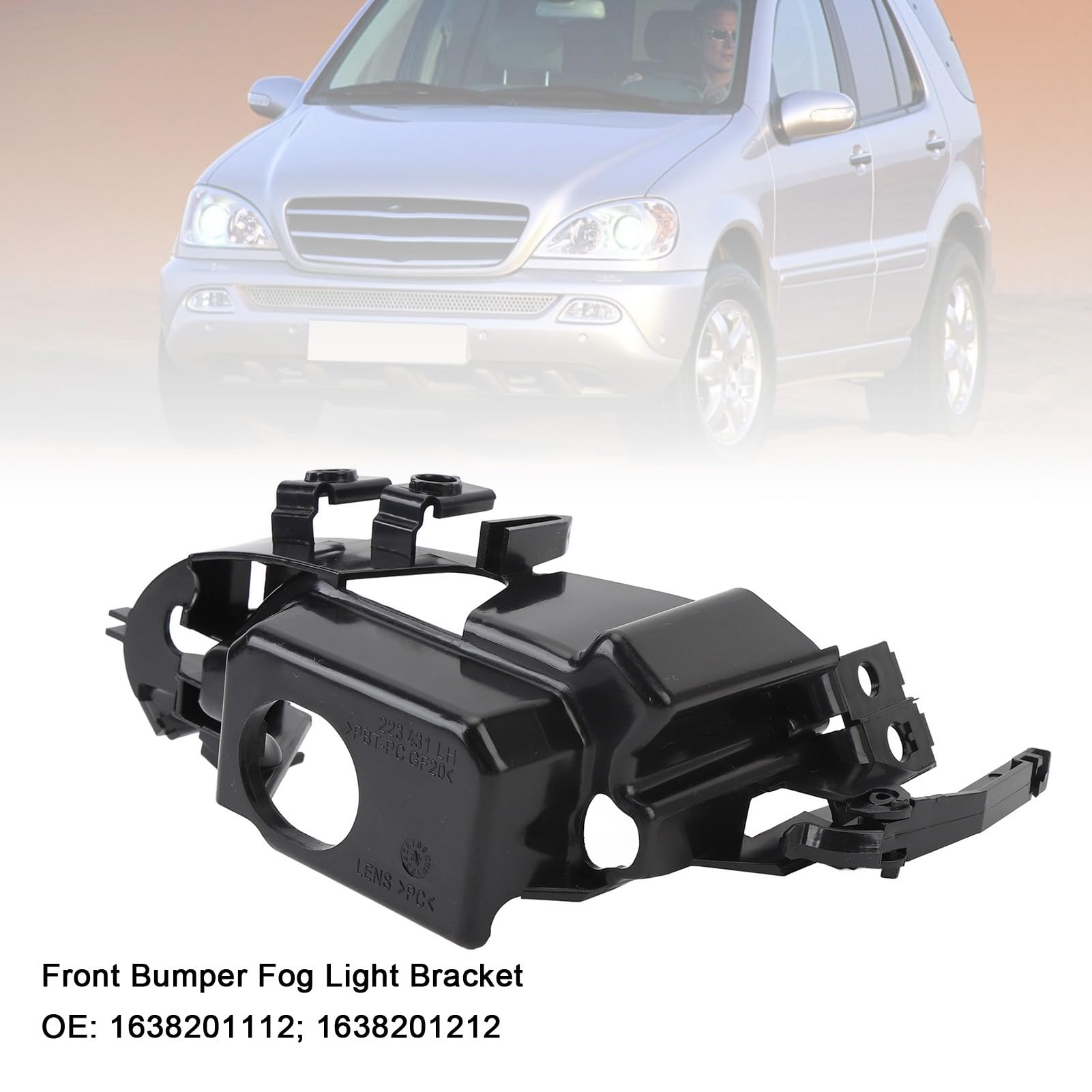 Support D'éclairage Antibrouillard Avant Pour Mercedes ML320 ML350 ML500 (2002-2005) - Référence ABS - Numéros OE 1638201112/1638201212