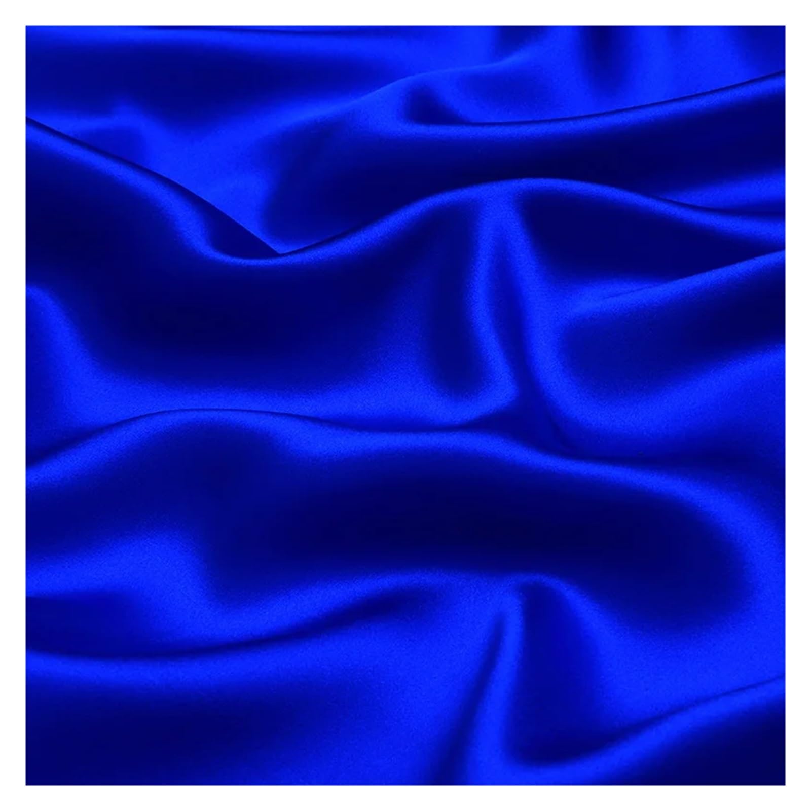 Tela De Raso Tela Charmeuse transpirable de seda morera, 16, 19, 22, 30 y 40 mm, 114 cm ancho, color azul rey para Manualidades DIY(40mm)