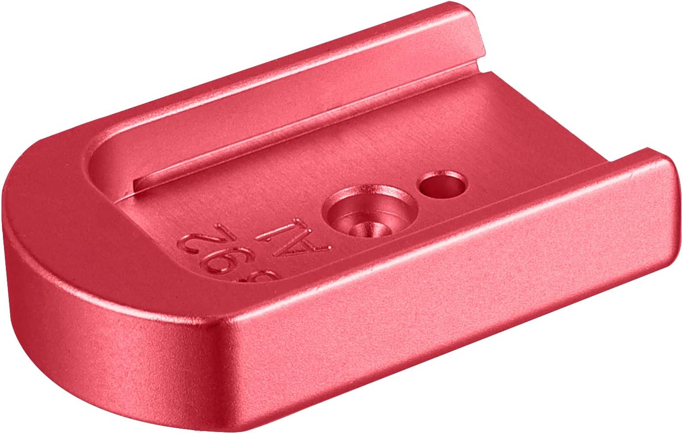 NDZ Performance Magazine Floor Base Plate for Beretta 92A1 96A1 M9A1 M9A3 92X 9MM .40 S&W Laser Engraved Aluminum in Red - Choose Design