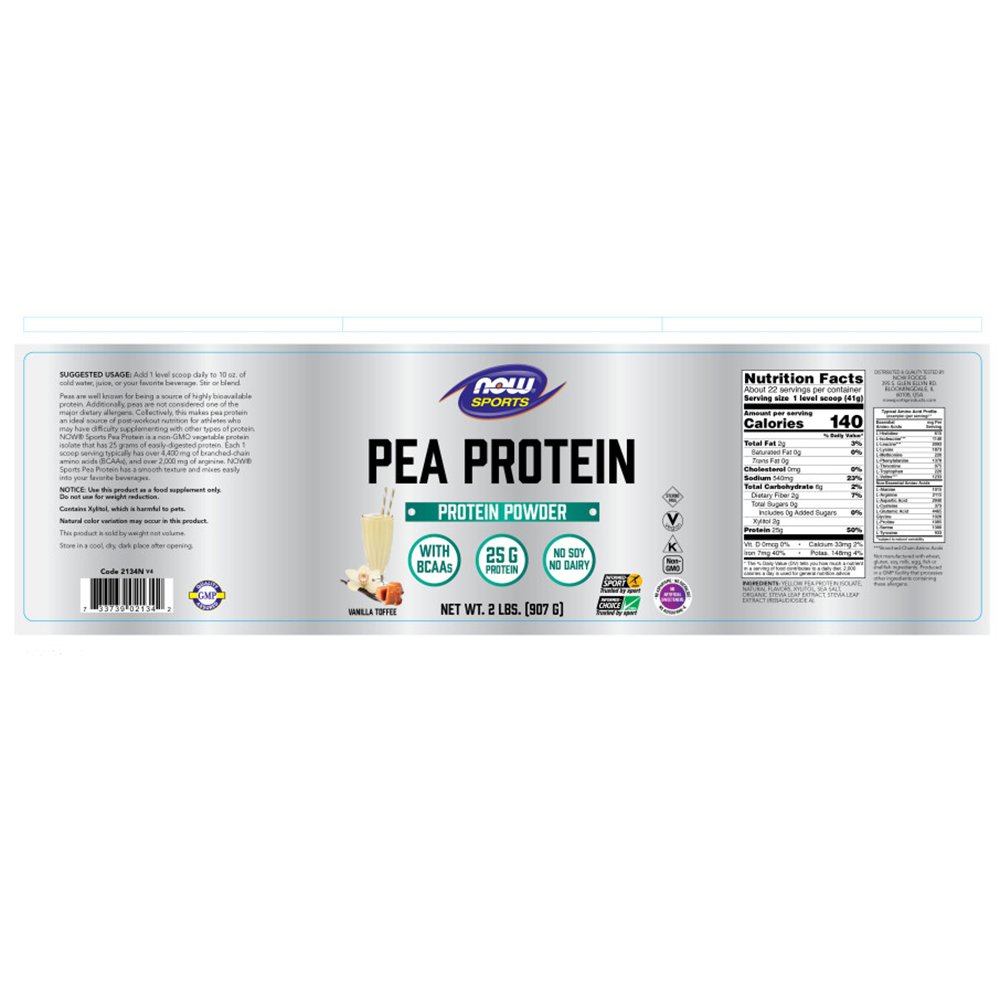 Pea Protein, Vanilla Toffee - 907g