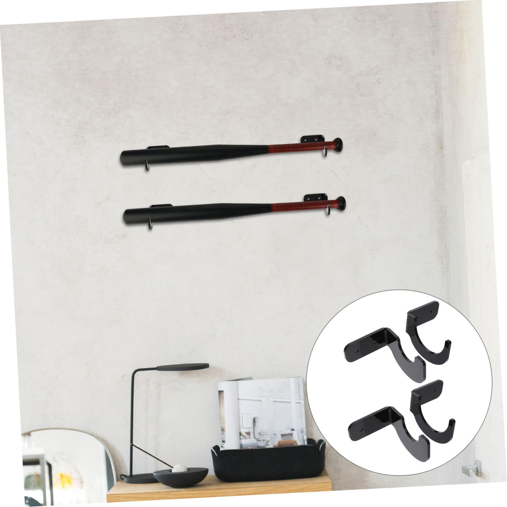 Support Mural Acrylique Pour Batte De Baseball – Présentoir Transparent Vertical
