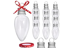 Fillable Clear Glass Ornaments with Screw Top