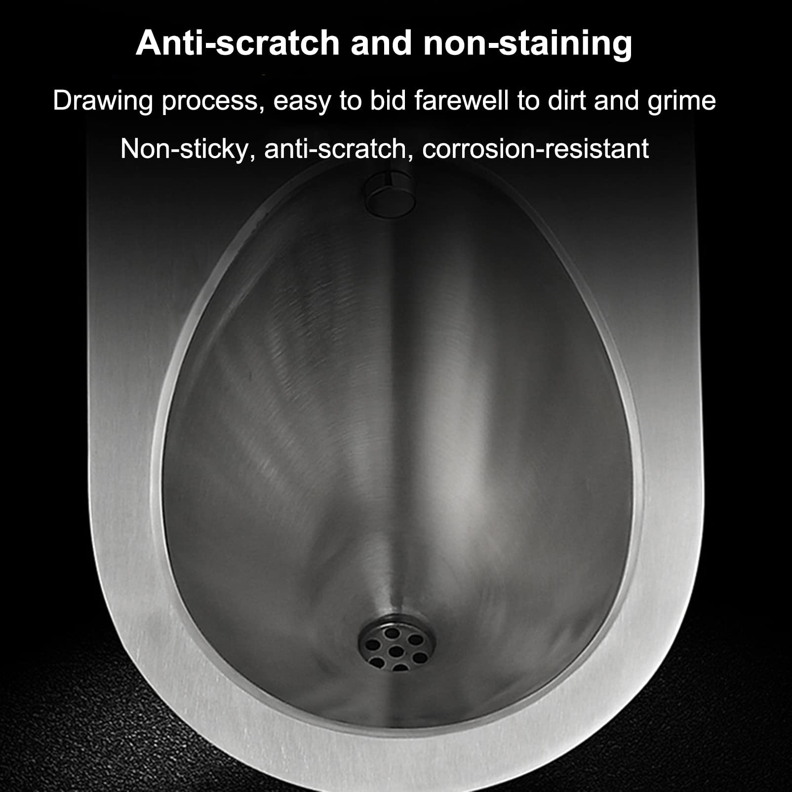 iumLeap 304 Stainless Steel Urinal,Standing Urinal with Automatic Sensing Drainage for Men's Public Toilet Urinal Trough,Wall-Mounted Automatic Flushing Urinal, Suitable for Ship