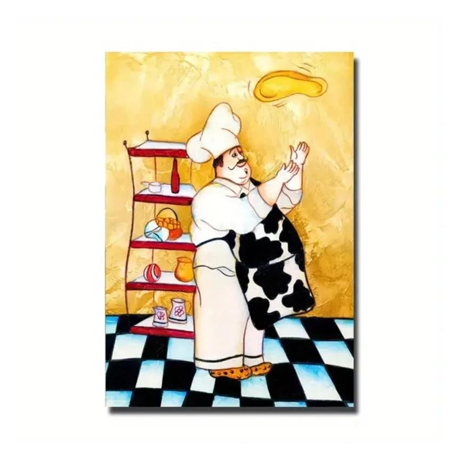 Cuadro sobre lienzo de 40x50cm para renovar la decoración de pared en cocinas y pizzerías