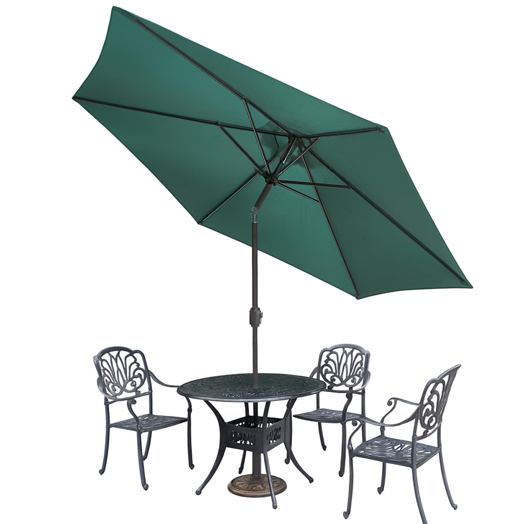 Easylife Lifestyle Solutions Green Easylife Tilting Garden Parasol (Green) Wind-Resistant Garden Umbrella With 50+ Uv Coating, 2.3M Metal Pole, 2.7M Diameter - Fully Guaranteed