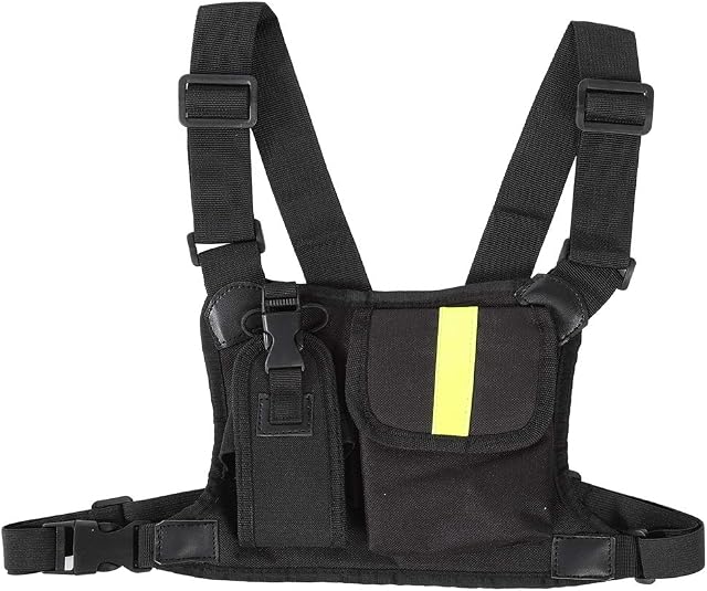 Tosuny Radio Chest Harness Chest Front Pack Pouch Holster Vest Rig Carry Case for WalkieTalkie, Portable Adjustable Hands-Free Radio Carry Case Tools Assistant (Rescue Essentials)