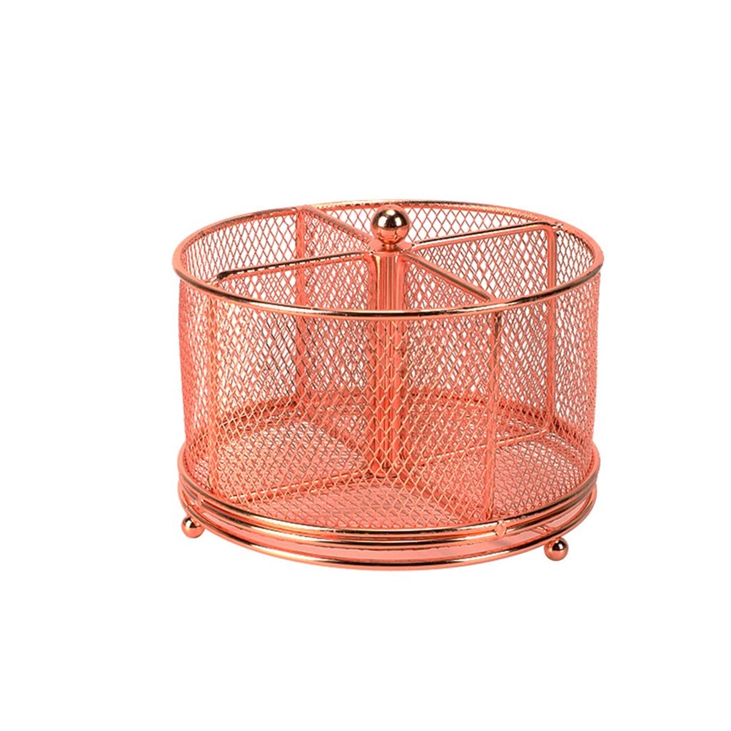 Conteneur divers panier de rangement rotatif en fer pour bureau