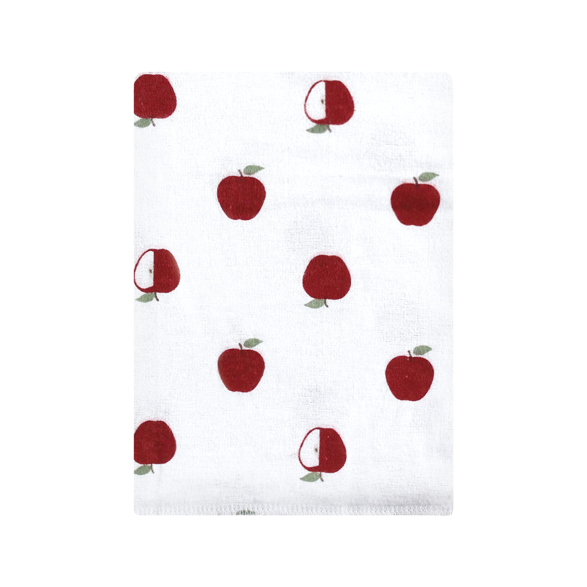 Hudson Baby Unisex Baby Cotton Flannel Burp Cloths Bundle, Apple Orchard, One Size