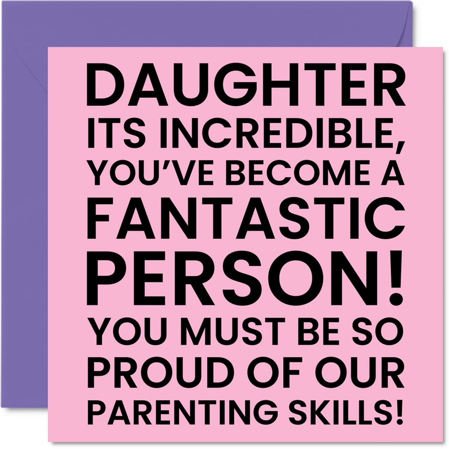 Funny Birthday Cards for Daughter - Amazing Daughter - Joke Happy Birthday Card from Mum Dad, Gifts from Parents, 145mm Greeting Cards Gift