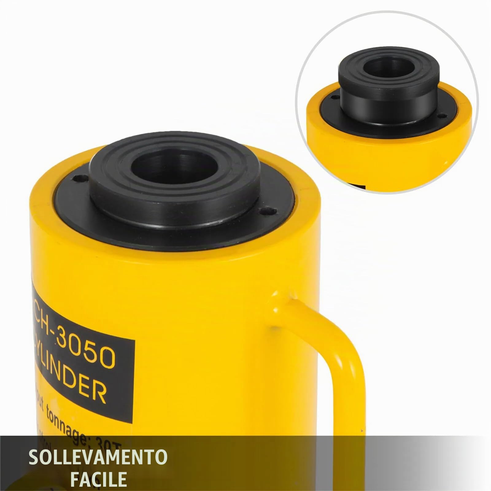 Mophorn Martinetto Pneumatico 30T/66000LBS, Cric Pneumatico 50mm, Presa Cric Sollevatore Pneumatica in Metallo Resistente con Verniciatura a Spruzzo, Cric Pneumatico per Auto con Testa di Connessione