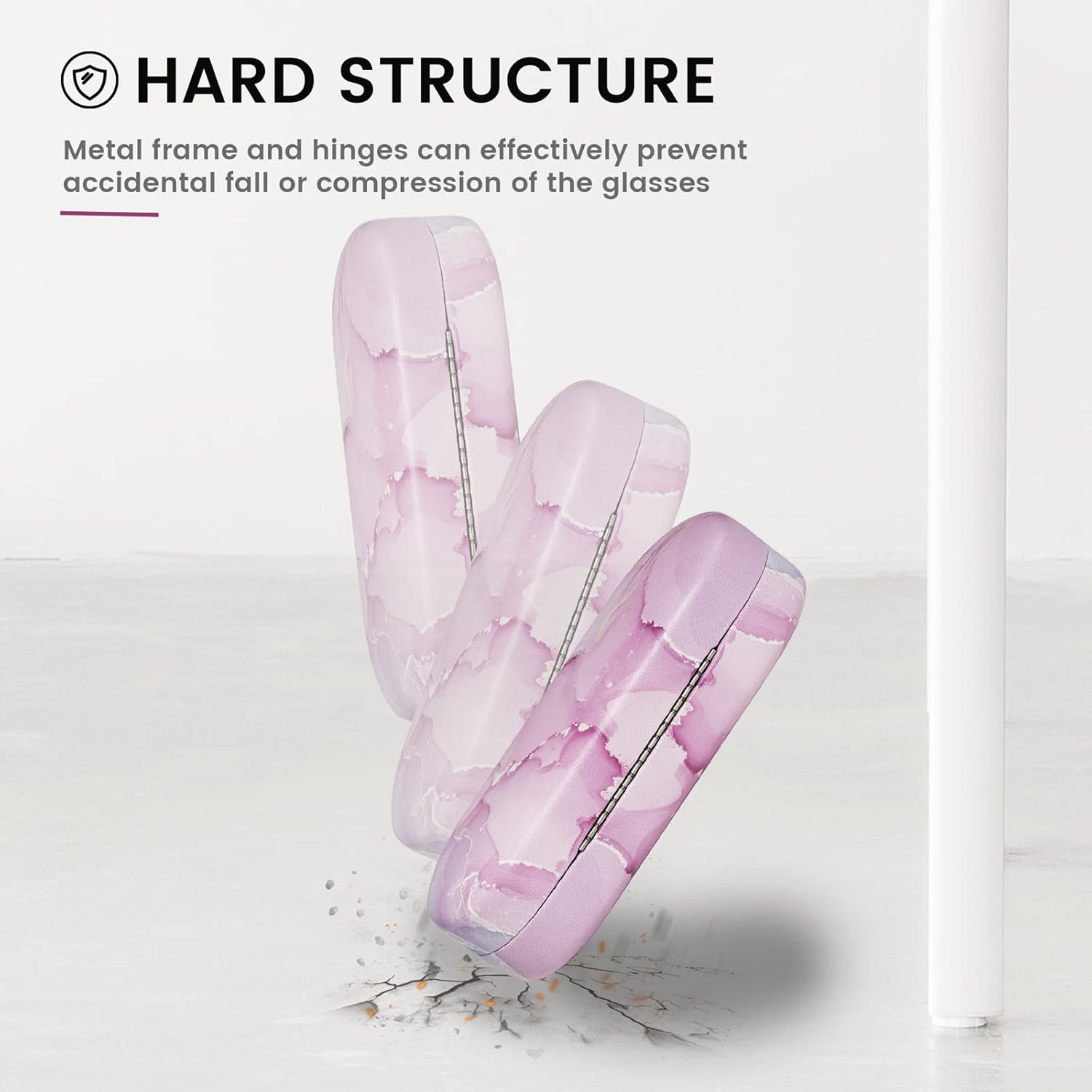 molshine Hard Shell Sunglasses Case,Classic Large Glasses Case for Women Men,Sunglass Eyeglasses - Image 6