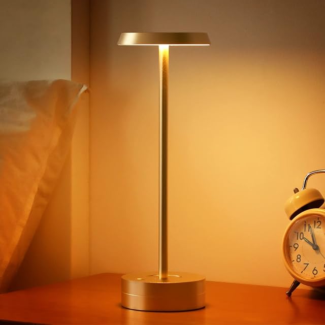 GOVSSING Battery Operated Table Lamps 4000mAh Rechargeable Lamp with Capacity Indicators, 3 Color Modes & Stepless Dimmable Desk Lamp, Timer & Memory Functions, USB-C LED Bedside Lamps