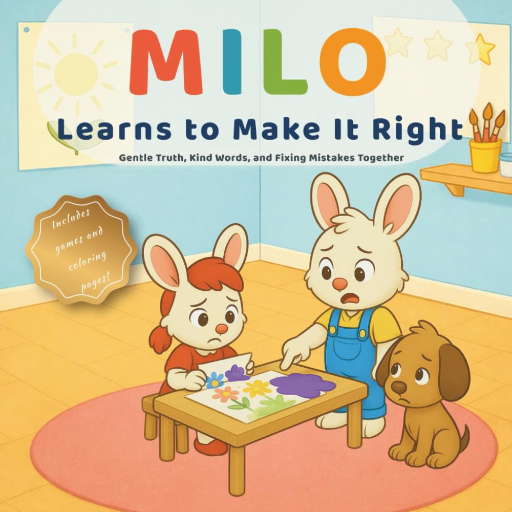 Milo Learns to Make It Right: Gentle Truth, Kind Words, and Fixing Mistakes Together (Milo’s Little Lessons)