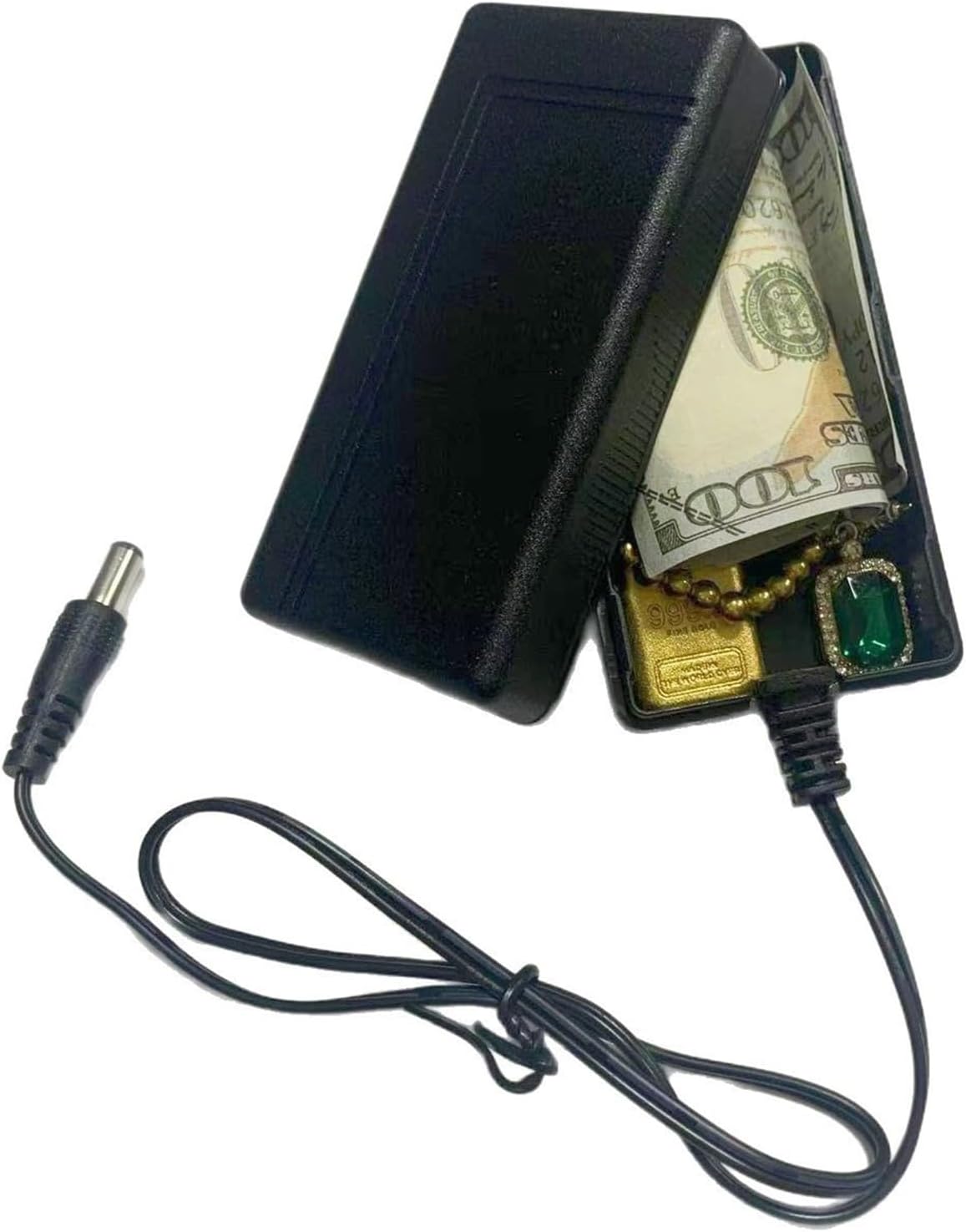 Fake Charger with Hidden Storage Compartment - Safe Storage Place for Valuables in Secret Compartment - Storage Box for Keys Cards Safety Home Office Car Garden Camping