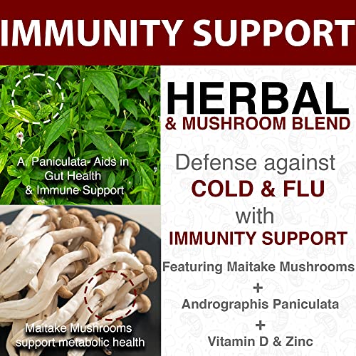rekemend Mushroom Supplement for Immune Support - Contains Lions Mane, Cordyceps & Reishi Mushroom Extracts - 60 Capsules - Image 6