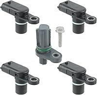CARBBIA 4 Camshaft + 1 Crankshaft Position Sensors Replace 12615371 12615626 for Chevy Camaro Buick Enclave GM 2010-2020
