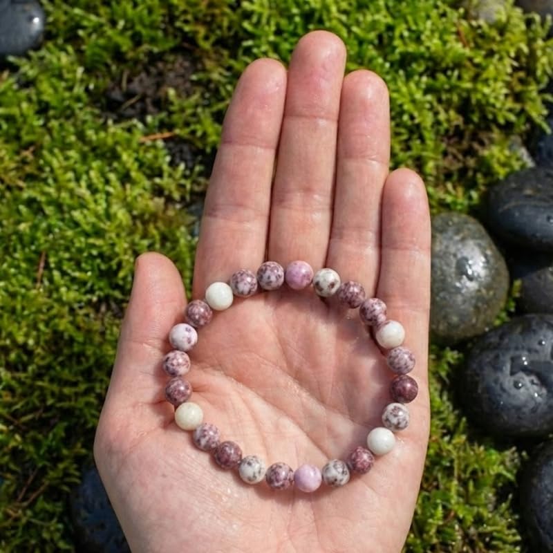 Image of Premium Pink Tourmaline Bracelet Certified Healing Crystals Women Prosperity Energy Balance