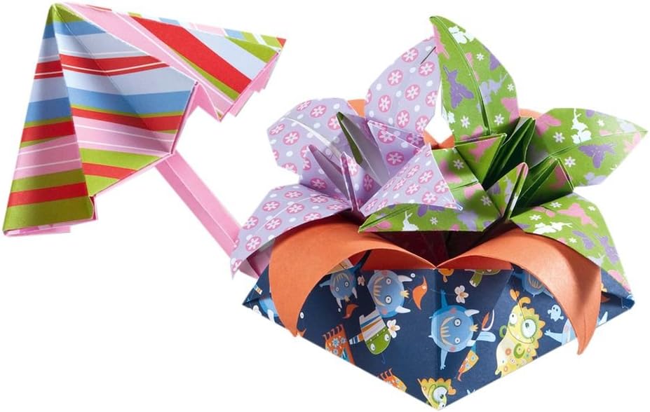 Bringmann Folia Ornamental Origami Paper 80 g/m², 50 Sheets in 5 Designs, Assorted