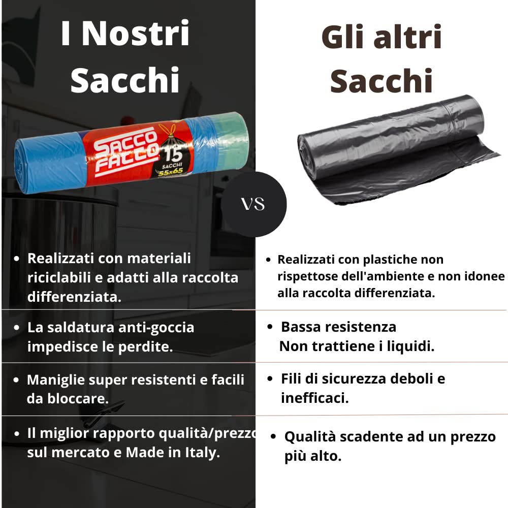 WELLHOME Pattumiera Per Raccolta Differenziata Da 45 Litri A 3 Scomparti CON Rotolo Da 20 Sacchi Per Spazzatura Da 20 Litri | Leroy Merlin - Foto 3