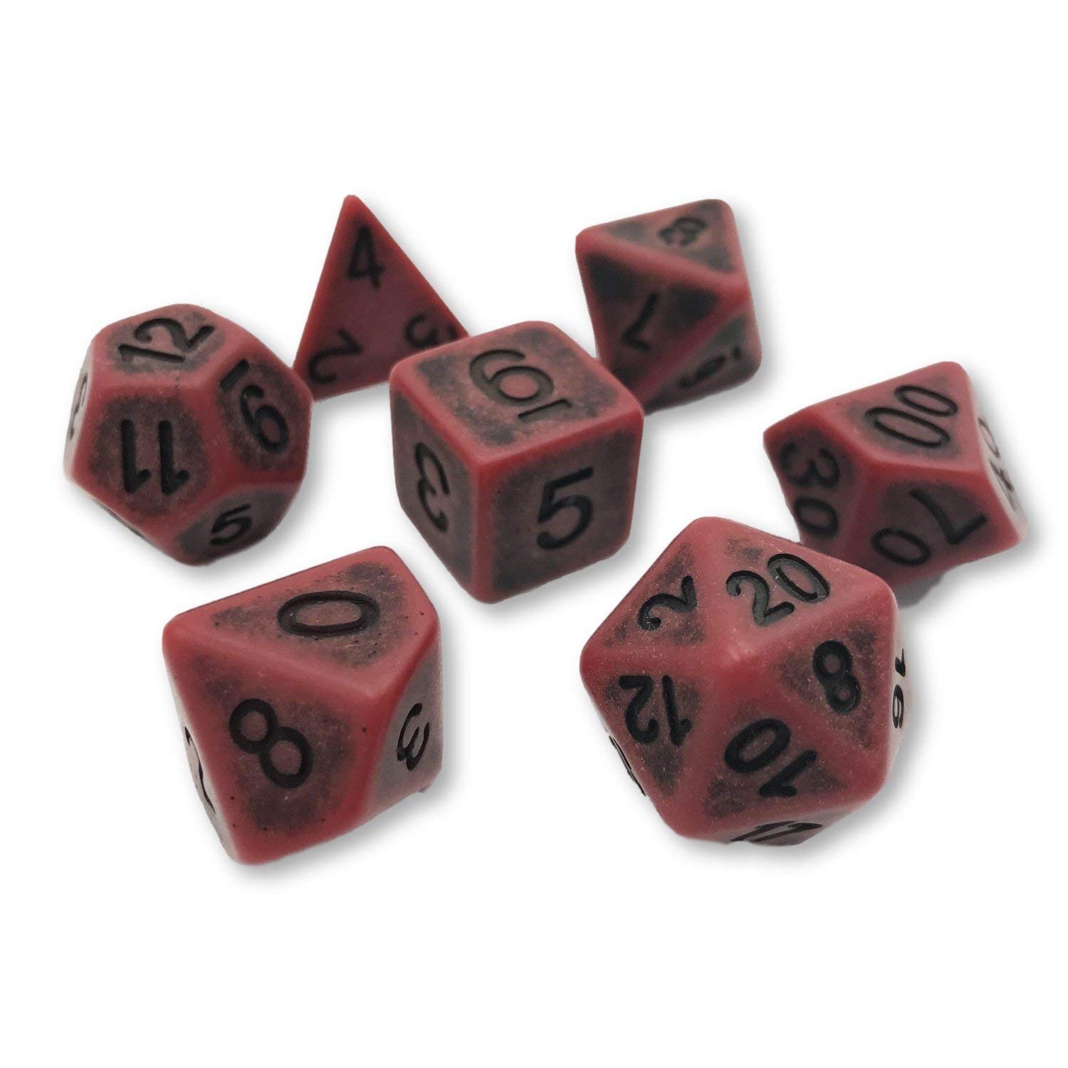 Ancient Worlds 7 Piece Polyhedral DND Dice Set by D20 Collective Dice for Table Top Dungeons and Dragons RPGs and Gaming