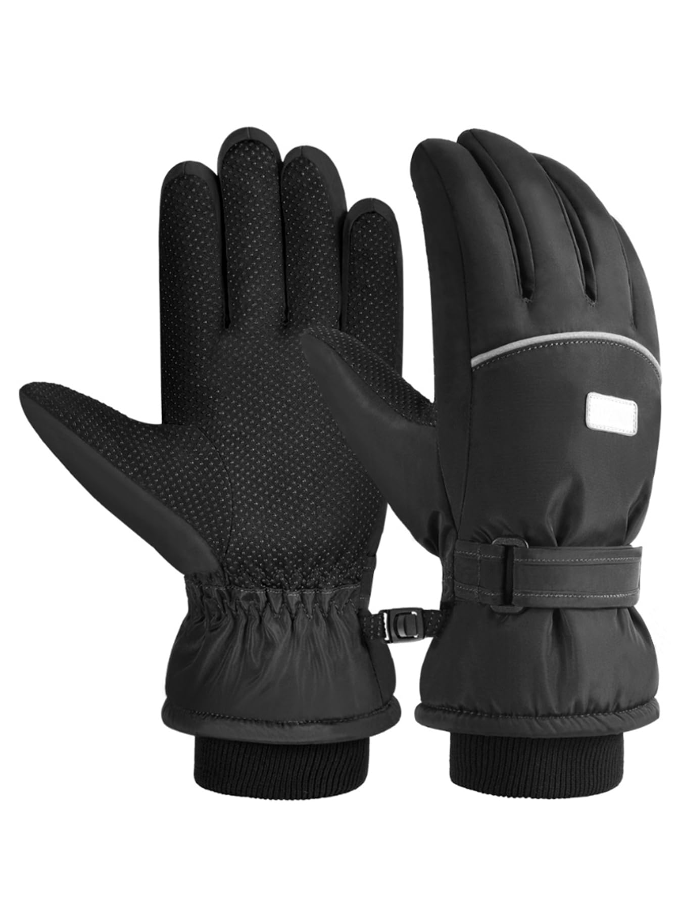 OOPOR Kinder Winter Warme Wasserdicht Skihandschuhe - Anti-Rutsch Skating Handschuhe Thermal Winterhandschuhe Verdickt Schneehandschuhe Outdoor Sport Winddicht Handschuhe für Fahrrad Junge Mädche