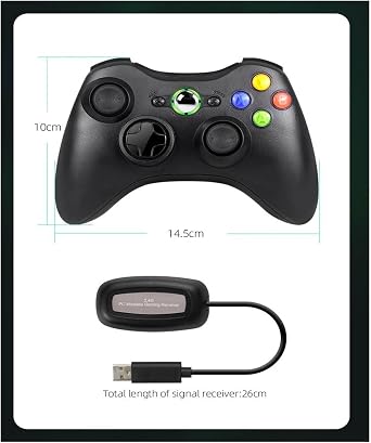 PCコントローラー モーションコントロール 2.4Gワイヤレスゲームパッドゲーミングコントローラー、に適合する Xb&ox 360/ PS3/PCビデオゲームコンソール用、3DロッカージョイスティックゲームハンドルアクセサリーBlack