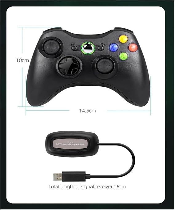 PCコントローラー モーションコントロール 2.4Gワイヤレスゲームパッドゲーミングコントローラー、に適合する Xb&ox 360/ PS3/PCビデオゲームコンソール用、3DロッカージョイスティックゲームハンドルアクセサリーBlack