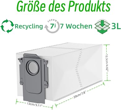 Roborock Q Revo/Q Revo Pro/Q Revo MaxV/QRevo Curv/QV 35A/35S/QR/S8 MaxV Ultra/QRevo S/Qrevo Maste/Elektrikli Süpürge için 12 Adet Toz Torbası, Yedek Torba Aksesuar Seti Elektrikli Süpürge Torbası