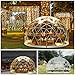 2.9 x 1.8m Gewächshaus Gartenkuppel Iglu, PVC Blasenzelt für 2-4 Per, Gartenblasenzelt mit 2x10m Lichterketten, Durchsichtiges Kuppelzelt für Hinterhof, Weihnachten, Party