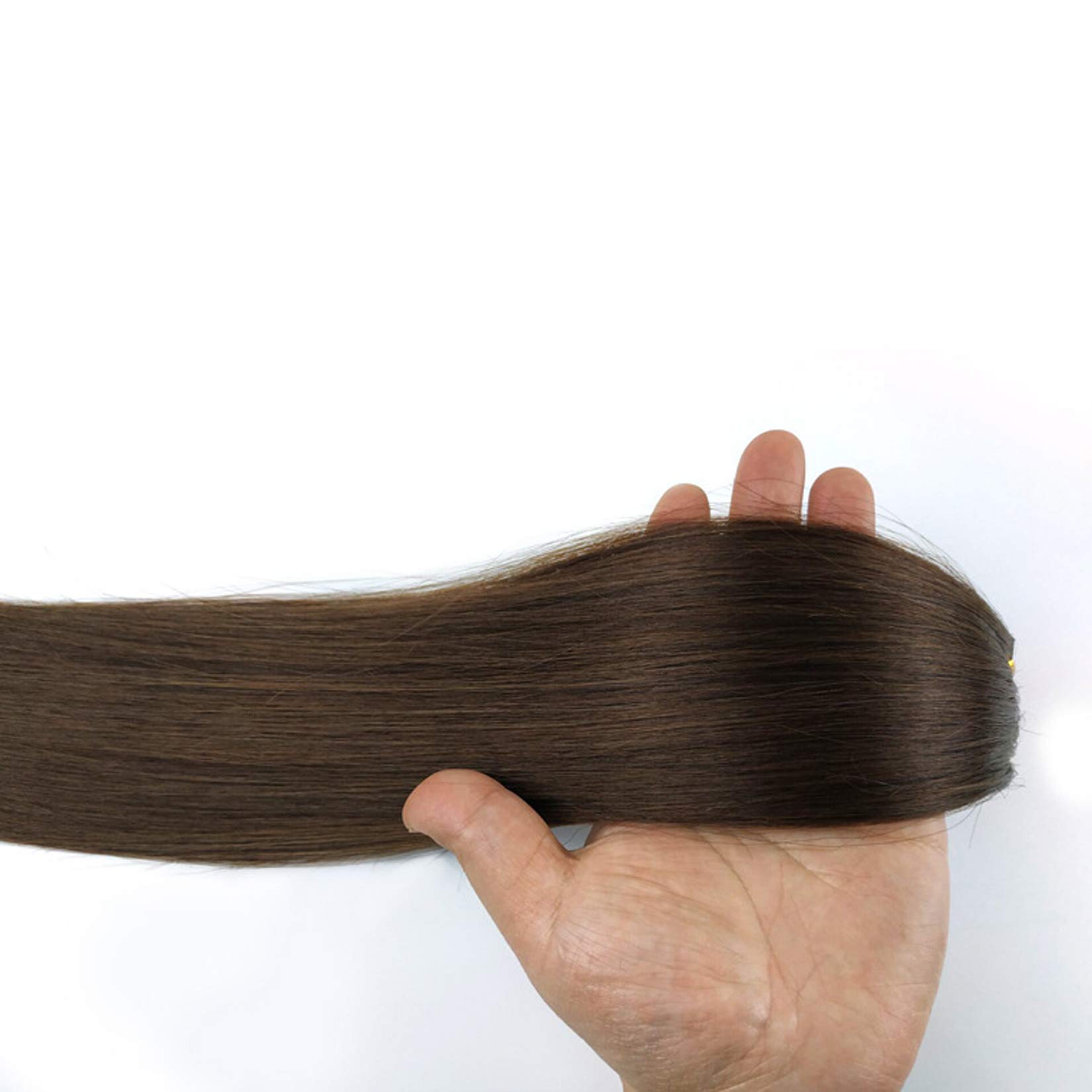 Nastro in estensione dei capelli umani, trama di pelle senza cuciture di capelli remy-seamless invisibile rivestimento in fase di nastro biadesivo, 20pcs 50g / pack,4#,30''/75cm
